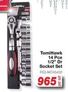 Tomi Hawk 14 Pce 1/2" Dr Socket Set FED.AKT45432-Per Set