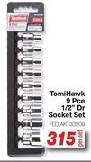 Tomi Hawk 9 Pce 1/2" Dr Socket Set FED.AKT33209-Per Set