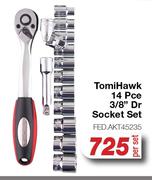 Tomi Hawk 14 Pce 3/8" Dr Socket Set FED.AKT45235-Per Set
