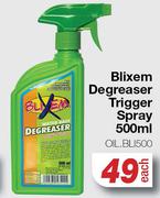 Blixem Degreaser Trigger Spray OIL.BLI500-500ml Each