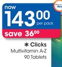 Clicks Multivitamin A-Z 90 Tablets-Per Pack