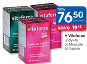 Vitaforce Ladyvite Or Mensvite 60 Tablets-Per Pack