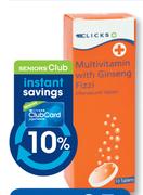 Clicks Multivitamin & Ginseng 10 Effervescent Tablets-Per Pack