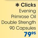 Clicks Evening Primrose Oil Double Strength 90 Capsules