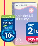 Clicks Salmon Oil Omega 3 1000mg 300 Capsules