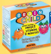 Brain Child Omega 3 Value Pack 60 Burslets+60 Chew Tablets-Per Pack