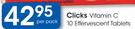 Clicks Vitamin C 10 Effervescent Tablets-Per Pack