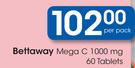 Bettaway Mega C 1000mg 60 Tablets-Per Pack