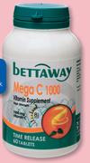 Bettaway Mega C 1000mg 60 Tablets-Per Pack