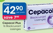 Cepacol Plus 16 Blackcurrant Lozenges-Per Pack