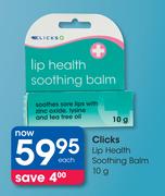 Clicks Lip Health Soothing Balm-10gm Each