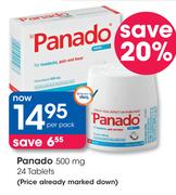 Panado 500mg 24 Tablets-Per Pack