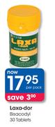Laxa-Dor Bisacodyl 30 Tablets-Per Pack