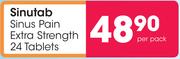 Sinutab Sinus Pain Extra Strength 24 Tablets-Per Pack
