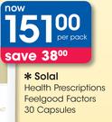 Solal Health Prescriptions Feelgood Factors 30 Capsules-Per Pack