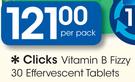 Clicks Vitamin B Fizzy 30 Effervescent Tablets-Per Pack