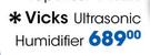 Vicks Ultrasonic Humidifier