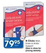 Clicks Wrist Knee Or Ankle Support-Each