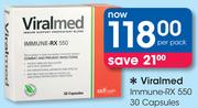 Vitalmed Immune-RX 550 30 Capsules-Per Pack