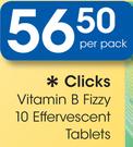 Clicks Vitamin B Fizzy 10 Effervescent Tablets-Per Pack