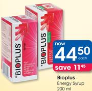 Bioplus Energy Syrup-200ml Each