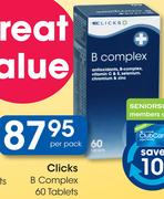 Clicks B Complex 60 Tablets-Per Pack