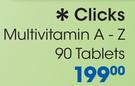 Clicks Multivitamin A-Z 90 Capsules-Per Pack