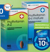 Clicks Multivitamin A-Z Mature 90 Capsules-Per Pack