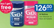 Nativa Go! Woman Or Man 60 Tablets-Per Offer