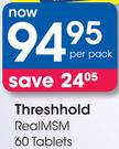 Threshhold RealMSM 60 Tablets-Per Pack