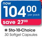 Sta-10-Choice 30 Softgel Capsules-Per Pack