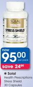 Solal Health Prescriptions Stress Shield 30 Capsules-Per Pack