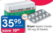 Bayer Aspirin Cardio 100mg 30 Tablets-Per Pack