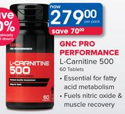 GNC Pro Performance L-Carnitine 500 60 Tablets-Per Pack