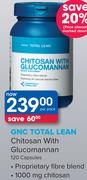 GNC Total Lean Chitosan With Glucomannan 120 Capsules-Per Pack