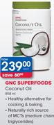 GNC Superfoods Coconut Oil-858ml