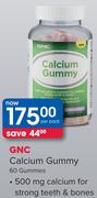 GNC Calcium Gummy 60 Gummies-Per Pack