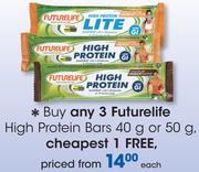 Futurelife High Protein Bars-40/50g Each