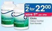 Clicks Odour Control Foot Powder-For 2