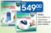 Vicks Humidifiers Or Vaporisers-Each