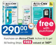 Accu-Chek Active Kit Plus Free 50 Testing Strips-Per Offer