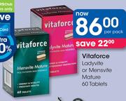 Vitaforce Ladyvite Or Mensvite Mature 60 Tablets-Per Pack