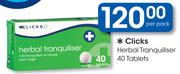 Clicks Herbal Tranquiliser 40 Tablets-Per Pack