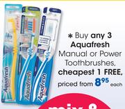 Aquafresh Manual Or Power Toothbrushes-Each