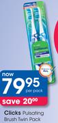 Clicks Pulsating Brush Twin Pack-Per Pack