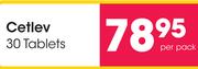 Cetlev 30 Tablets-Per Pack
