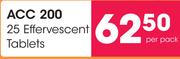 Acc 200 25 Effervescent Tablets-Per Pack