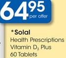 Solal Health Prescriptions Vitamin D Plus 60 Tablets-Per Offer