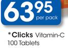 Clicks Vitamin-C 100 Tablets-Per Pack
