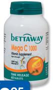 Bettaway Mega C 1000 mg 60 Tablets-Per Pack